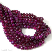Purple Magenta Fired Agate Round Faceted 6mm (14.5-15 Inch Strand)