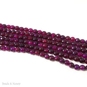 Purple Magenta Fired Agate Round Faceted 6mm (14.5-15 Inch Strand)
