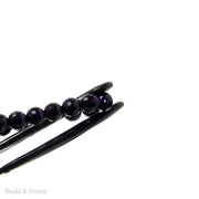 Dark Purple Fired Agate Round Faceted 6mm (Full Strand)