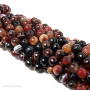 Multicolor Agate Banded Round Faceted 8mm (Full Strand)