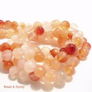 Peach Agate Round Faceted 8mm (Full Strand)