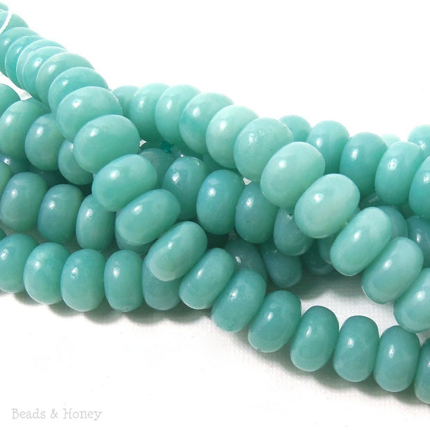 Amazonite Rondelle Smooth 10mm (Half Strand, Qty Pricing)