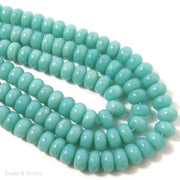 Amazonite Rondelle Smooth 10mm (Half Strand, Qty Pricing)