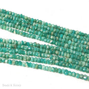 Russian Amazonite Bead Rondelle Faceted 3mm (13 Inch Strand)