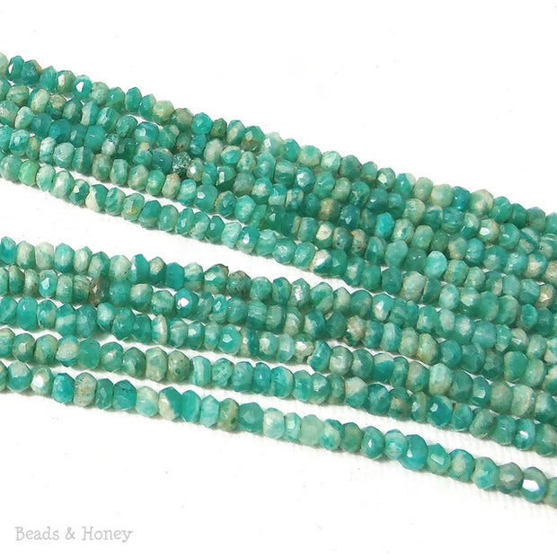 Russian Amazonite Bead Rondelle Faceted 3mm (13 Inch Strand)