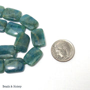 Apatite Blue Green w/Matrix Rectangle 10x15mm (Half Strand)