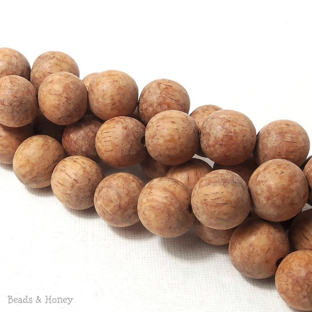 Unfinished Bayong Wood Round 14mm-15mm (16-Inch Strand)