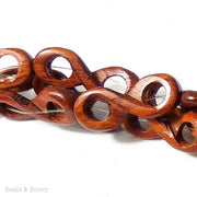 Bayong Wood Bead Infinity Link 28x10mm (16 Inch Strand)