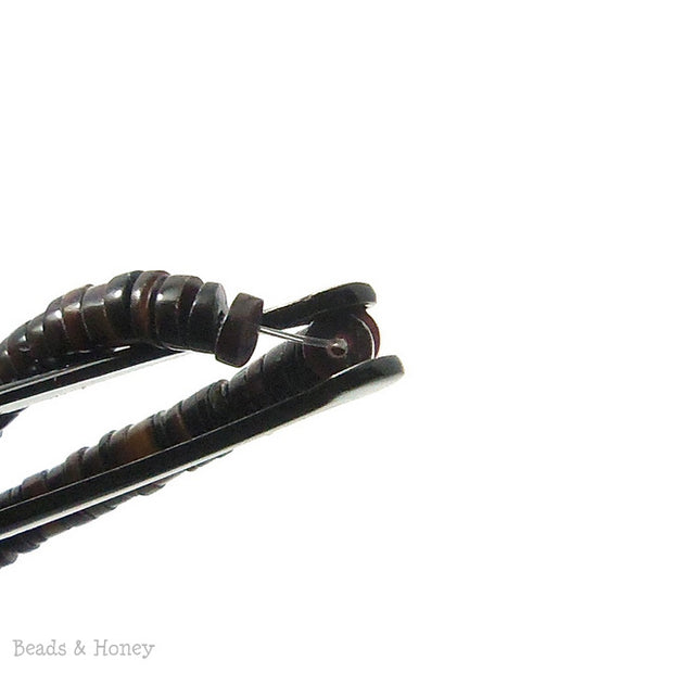 Black Pen Shell Heishi 4-5mm (24 Inch Strand)