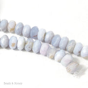 Blue Lace Agate Gemstone Bead Rondelle Faceted 8x5mm (5.5 Inch Strand)