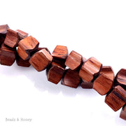 Bayong Wood Bead Cube/Cushion with Fluted Edge 12x12x12mm (8-Inch Strand)