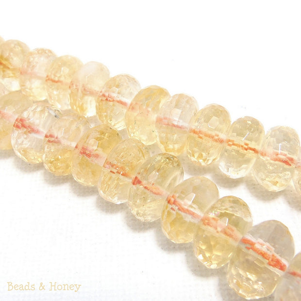 Citrine Rondelle/Wheel Faceted 11mm (Half Strand)