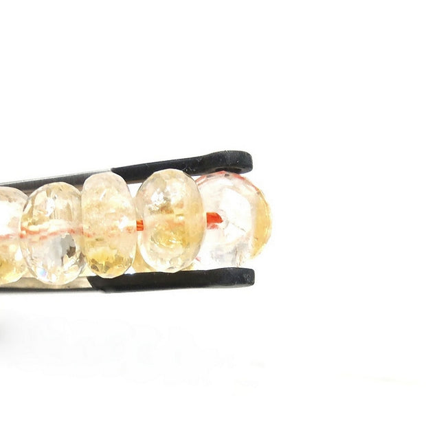 Citrine Rondelle/Wheel Faceted 11mm (Half Strand)