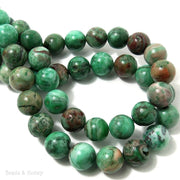 Green Crazy Lace Agate Round Smooth 10mm (Half Strand)