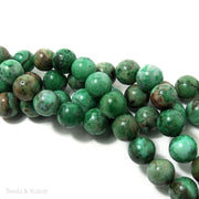 Green Crazy Lace Agate Round Smooth 10mm (Half Strand)