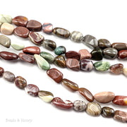 Imperial Jasper Beads Small Nugget 9x7mm - 12x9mm (16-Inch Strand)