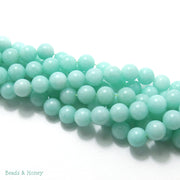 Dyed Jade Mint Green Round Smooth 12mm (Full Strand)