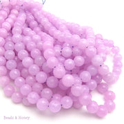 Lavender Dyed Jade Round Faceted 10mm (Full Strand)