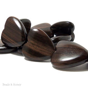 Ebony Wood Heart Focal Bead 30mm (2pcs)