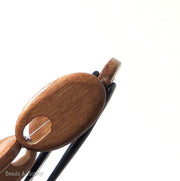 Tiger Ebony Wood Light Oval w/Open Tip 20x35mm (6pcs)