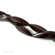 Ebony Wood Twist Long 15x55mm (5pcs)