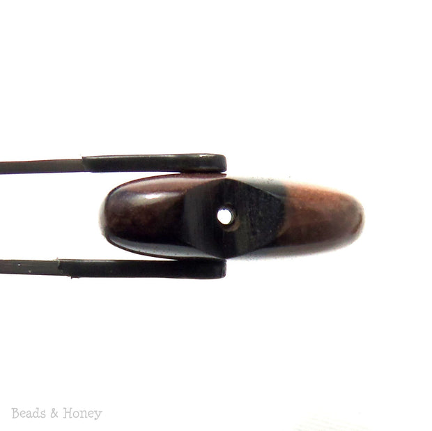 Tiger Ebony Wood Heart Focal Bead 30mm (3pcs)