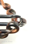 Ebony Wood Bead Infinity Link 28x10mm (16 Inch Strand)     
