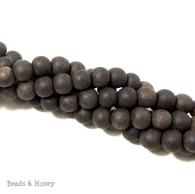 Unfinished Ebony Wood Beads Round 8mm  (16 Inch Strand)  