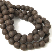Unfinished Ebony Wood Beads Round 10mm  (16 Inch Strand)   
