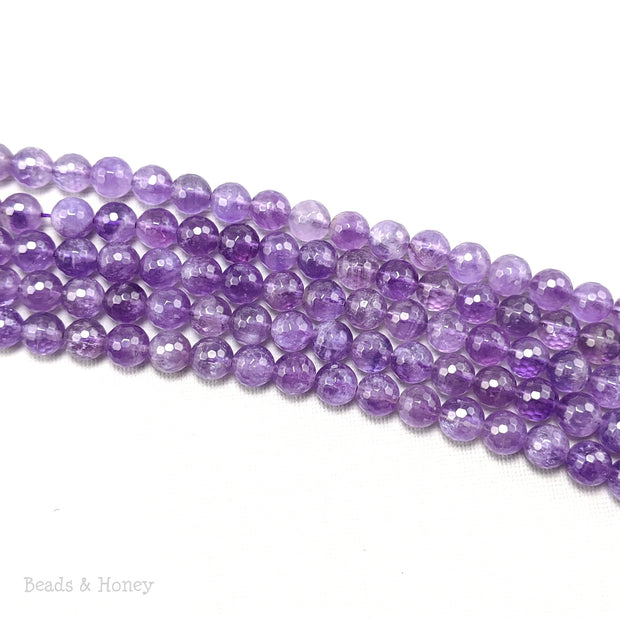 Amethyst Bead Light to Medium Purple Round Faceted 8mm (16-Inch Strand)