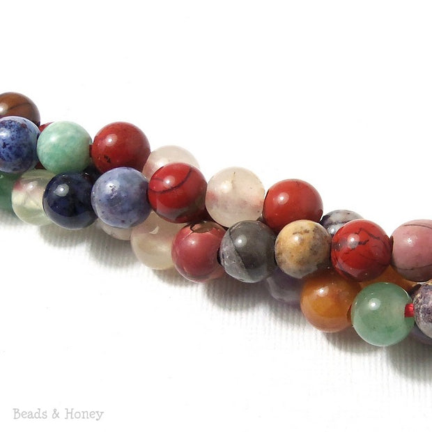 25 Mixed Faceted Large Hole 8mm Gemstone Round and Rondelle Beads