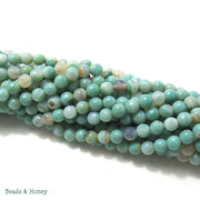 Sea Green Fired Agate Round Faceted 6mm (Full Strand)