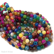 Rainbow Fired Agate Round Faceted 6mm (Full Strand)
