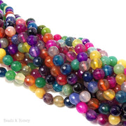 Rainbow Fired Agate Round Faceted 8mm (Full Strand)