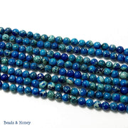 Impression Stone Round Blue 6mm (Full Strand)