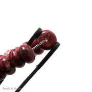 Impression Stone Dark Red Rondelle 10mm (Full Strand)