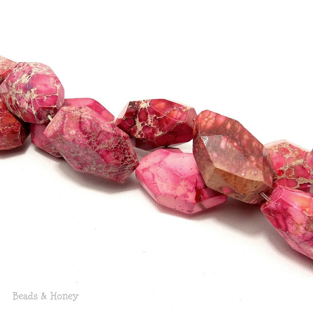 Impression Stone Pink Nugget 30x25mm (6pcs)