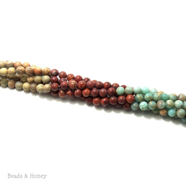 Impression Stone Shaded Round 8mm (Full Strand)