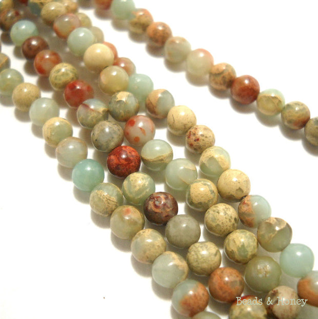 Impression Stone/Aqua Terra Jasper Round 4mm (16 Inch Strand)