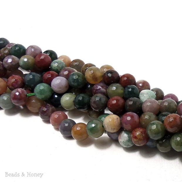 Indian Agate Round Faceted 8mm (Full Strand)