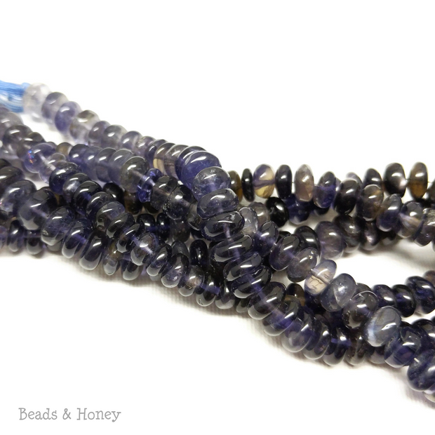 Iolite Rondelle Hand Cut 7-8mm or 8-9mm (14.5-Inch Strand)