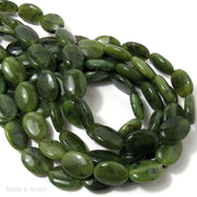 Canadian Jade (Nephrite) Oval Smooth 13x18mm (Half Strand, Qty Pricing)