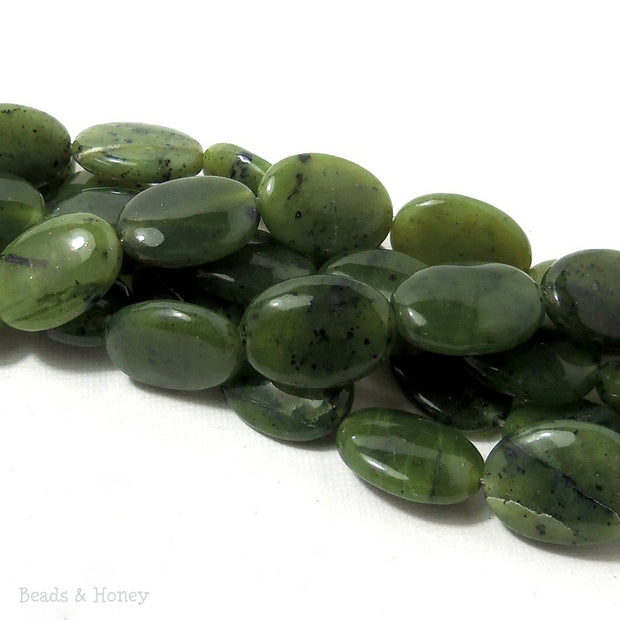 Canadian Jade (Nephrite) Oval Smooth 13x18mm (Half Strand, Qty Pricing)
