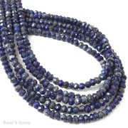 Lapis Lazuli Bead Rondelle Faceted 3mm - 4mm (13 Inch Strand)