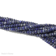 Lapis Lazuli Bead Rondelle Faceted 3mm - 4mm (13 Inch Strand)