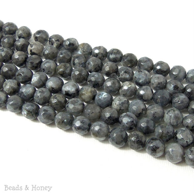 Larvikite Bead Round Faceted 8mm (15 Inch Strand) 