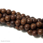 Madre de Cacao Wood Dark Round 12mm (16 Inch Strand)