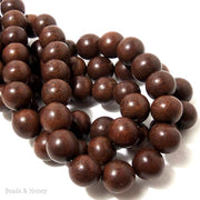 Madre de Cacao Wood Dark Round 14-15mm (Full Strand)