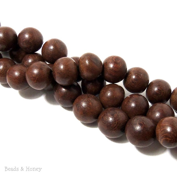 Madre de Cacao Wood Dark Round 14-15mm (Full Strand)