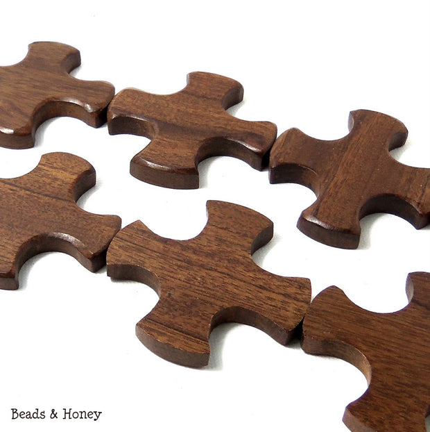 Magkuno Wood Cross Curved 40x42mm (2pcs, Qty Pricing)